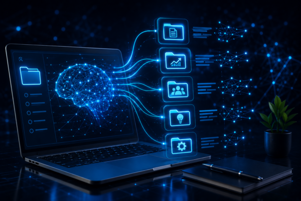 Estruturação de categorias estratégicas para blogs utilizando inteligência artificial, SEO semântico e organização temática digital.